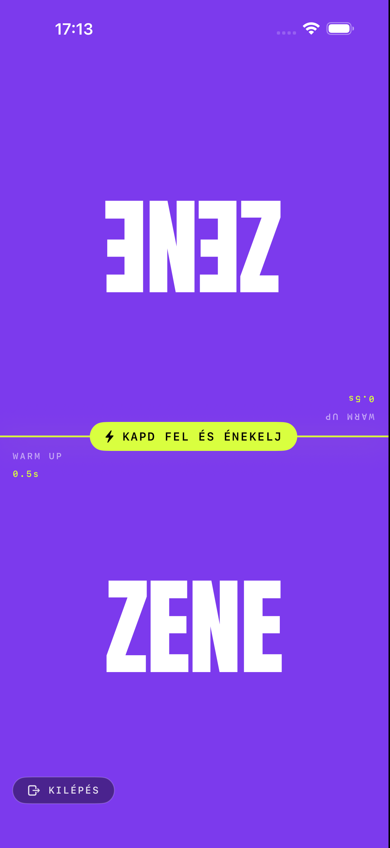 In-game word screen